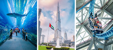 Reach new heights at Burj Khalifa, feel the rush on the Storm Coaster, and explore the depths of the